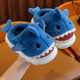 Aoyanlai New Product Children's Cotton Slippers Autumn and Winter Cartoon Shark Boys Indoor Non-Slip Teenagers Thick Sole Warm Home Blue (Not Rooted) 18 150mm