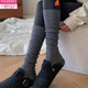 Modal white calf pile socks with snow boots socks for women, thickened autumn and winter stockings, warm wool boots socks, 1 milk white, 1 beige, 2 pairs, one size fits all, beautiful legs, slimming/modifying leg shape
