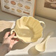 Tuojin Yeyu Nai Huhu large capacity ceramic instant noodle bowl household ins style snail noodle bowl with spoon 1.4L petal shaped soup large capacity 10 inch soup bowl 2010ml