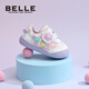 Belle Children's Shoes 2026 Spring New Toddler Shoes for Girls Cute Colorful Flowers Baby Shoes Mesh Outdoor Casual Shoes for Girls White/Purple 26 Suitable for Feet Length Approximately 15.4-16cm