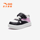 ANTA Children's Sports Shoes Baby Girls' Shoes 2026 Spring Low-top Sneakers Baby Soft Sole Comfortable Velcro Toddler Shoes Ivory White/Black/Cute Pink 0013J-4 24