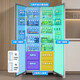 Midea refrigerator 601pro double-door double-door frequency conversion first-class energy-efficiency household smart refrigerator energy-saving air-cooled frost-free odor-free ultra-thin embeddable large capacity trade-in 601 liter double door丨large freezer丨double PT odor-cleaning
