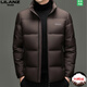 利郎商场同款男士羽绒服冬季新款立领白鸭绒短款休闲加厚保暖外套 咖色 4XL 195