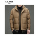 LILANZ winter new duck down down jacket men's fashion trend stand collar down jacket new trendy fake two-piece down black XL