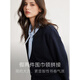ELLE College Style Fake Two-piece Sweatshirt Casual Skirt Suit Women's 2026 Spring New Design Two-piece Set Navy L