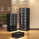 Fantasy shoe cabinet shoe box storage box transparent door shoe rack shoe storage black 1 column 1 layer 1 compartment