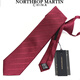 North Martin Qiji Red Blended Silk Tie No-knot Men's Groom's Knot Wedding Lazy Zipper One-Easy Pull Gift Box