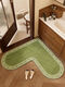 Fantasy green medieval style L-shaped bathroom floor mat bathroom diatom mud kitchen floor mat toilet door strong absorbent carpet 20X20 Q lilac knot silver ion antibacterial whale black absorbing technology