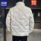 罗蒙（ROMON）羽绒服男冬季短款立领潮牌青年男装轻薄保暖潮流百搭男士加厚外套 白色 L