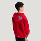 Adidas Children's Clothing 26 Spring and New Year Children's Hooded Red Sweatshirt Men's and Women's Sports Knitted Pullover KG5929