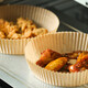 Shantou Lincun air fryer paper household barbecue oil-absorbing paper round food cooking baking kitchen special food-grade silicone paper (16*4.5cm OPP packaging 20 sheets natural color
