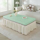 Mufan coffee table tablecloth is waterproof, oil-proof, anti-scalding, easy-to-wipe coffee table mat, dining table cloth, insulation pad, high-end leather coffee table cover, lambskin coffee table cover-contrast color-mint green 50*100*40cm