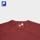 FILA Official Men's Pullover Sweatshirt 2026 Spring New Fitness Sports Comfortable Knitted Long-Sleeved Top Dark Blush-WI L 175/96A/L