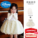 Disney Princess Dress Girls Dress Set 2025 Autumn and Winter Children's Birthday White Puff Flower Child Marriage Baby Girl Dress White Skirt + Sweater 90 cm