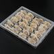 Qinkai disposable dumpling box transparent dumpling box raw dumpling packaging box quick-frozen dumpling box disposable take-out commercial 15-grid transparent thickened dumpling box (600 sets) with lid