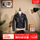 CHEVALPES international first-line brand classic retro motorcycle cable pull top layer cowhide motorcycle leather jacket men's short jacket khaki Italian cowhide S