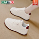 CARTELO thick-soled white shoes for women 2026 new platform spring and autumn women's shoes sports breathable student casual versatile height-increasing sneakers khaki 40