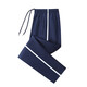 School uniform pants in winter with velvet and thickened navy blue one stripe and two stripes navy blue junior high school students and primary school students navy one stripe-velvet style 175 (2XL) recommended height 170-175