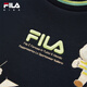 FILA KIDS Children's Clothing Boys' Sweaters 2026 Spring New Children's Velvet Loose Casual Tops Legend Blue-NV 130 cm