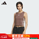 Adidas-Chaleco para mujer, camiseta sin mangas acolchada de mezclilla falsa, chaleco deportivo KE3892/Rock Deep Earth Brown XL, otoño 2025