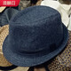 Manlin head hat for men, middle-aged and elderly, middle-aged, small gray woolen British jazz hat, elderly gentleman hat M (56-58cm dark gray