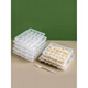 Artisan Beads Frozen Dumpling Box Food Grade Compartment Quick Frozen Storage Commercial Packing Box 8 Compartment Transparent Dumpling Box 50 Sets