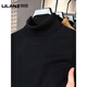 LILANZ Official Machine Washable Worsted Wool Sweater Men's Pure Wool Winter Thickened Turtleneck Sweater Men's Close-fitting Bottoming Shirt C117286 Post and Telecommunications Green-Flagship Model M