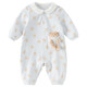 DAVE&BELLA baby girl's Category A jumpsuit spring clothing boy's cotton romper baby printed harem