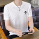 Playboy short-sleeved men's ice silk T-shirt summer plus size quick-drying half-sleeved slim body shirt fashion brand top men 698 white thin XL (about 120-135Jin Jin equals 0.5 kg)