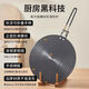 Liying kitchen heat conductor plate gas stove household defrost heating heat insulation plate fire insulation pad heat conduction plate anti-burn black 24cm+28cm with handle 15 seconds quick heating and even heating
