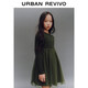 UR2026 Spring New Children's Clothing Girls Urban Fashionable Splicing Knitted Dress UGU960002 Grass Green 110
