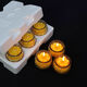 Chanting Fantasy Flat Mouth Lotus Butter Lamp 24-Hour Smokeless Candle for Lighting Lamp Pure Plant Butter Bucket Candle for Ever-Bright Lamp 24-Hour 6 Capsules Yellow Flower Style