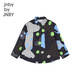 Jnby by JNBY New Jiangnan Buyi children's clothing long-sleeved shirt H-shaped loose shirt collar 26 spring boys and girls 1Q2213590 406/Navy 100 cm