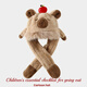 Mumuwu Kapibala hat and scarf all in one children's ears will move when you pinch them 2025 new autumn and winter boys and girls winter