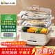 Bear electric steamer stainless steel household multi-layer large-capacity visual steamer steamed fish, steamed buns and buns 14.7L all-in-one multi-function electric cooker DZG-CA2G2