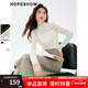 Red sleeves right shoulder stand collar niche chiffon shirt spring and autumn new women's hollow lace fashion simple and comfortable long-sleeved top Qianmi 005 M