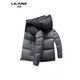 LILANZ winter new 90 duck down men's hooded down jacket color matching warm thickened fashionable down jacket for men black 14XL (190)
