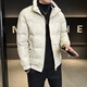Snow Flying (SNOWFLYING) High-end Men's White Duck Down Down Jacket Stand Collar Casual Versatile Trendy Fashion Jacket Warm Winter Fashion Jacket Black