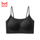 MiiOW pinch inflatable cup 2~6CM traceless liquid foundation underwear female beauty back comic breast invisible anti-exposure vest bra black L 115-145Jin Jin is equal to 0.5 kg