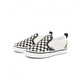 VANS children's shoes Slip-On V checkerboard Velcro comfortable one-leg children's canvas shoes black and white checkerboard 26.5 measured inner length 17cm