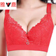 Yalu extra large size bra plus fat plus fat mm extra large size 200Jin Jin is equal to 0.5 kg thin style underwired big breasts small bra 100F red 100D 44