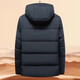 KBXNG劲霸新款羽绒服男短款加厚御寒高充绒中年加厚防寒服冬季时尚外套 藏蓝 S 165