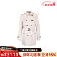 Burberry (BURBERRY) New Year's gift Burbrry solid color button mid-length windbreaker men's sisal color 50 same style for men and women