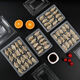 Qinkai disposable dumpling box transparent dumpling box raw dumpling packaging box quick-frozen dumpling box disposable take-out commercial 15-grid transparent thickened dumpling box (600 sets) with lid