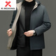 KBXNG Jinba live face down jacket men's autumn and winter hooded removable liner warm duck down jacket men's winter wear navy blue M 170