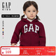 Gapu same style for boys and girls 2025 new autumn logo fleece hooded sweatshirt 804633