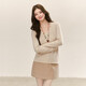 ELEVEN SLEEP apricot sweater bottoming shirt for women winter wear Korean high-end warm top khaki skirt M