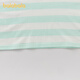 BALABALA balaOne BALABALA children's clothing children's short-sleeved T-shirt boys and girls tops summer new parent-child pure cotton white and green tone 00314 170