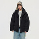 GROUND ZERO shopping mall same style high filling capacity 90 white duck down couple style hooded down jacket black L