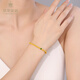 Cuihua Pure Gold 999 Hetian Jade Gold Bracelet Versatile Gold Bracelet for Girlfriend and Wife as a Valentine's Day Gift Pure Gold Hetian Jade Bracelet Gold Weight Approximately 7g